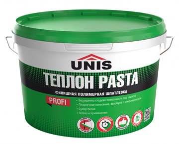 Шпатлевка UNIS ТЕПЛОН PASTA полимерная готовая к применению 5 кг unisPASTA5 - фото 4509