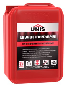 Грунт UNIS акриловый глубокого проникновения  10 л unisgp10 - фото 4511