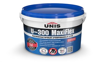 Клей UNIS U-300 MAXIFLEX С2ТЕS1 эластичный для керамогранита макси формата  5 кг ведро unisu3005b - фото 4542