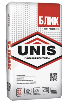 Шпатлевка UNIS БЛИК универсальная гипсовая 5 кг unisblik5 - фото 4569