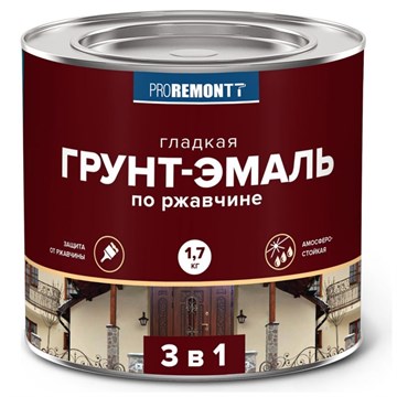 Грунт-эмаль PROREMONTT 3 в 1 быстросохнущая белая матовая 1,7 кг 8300540 - фото 6755