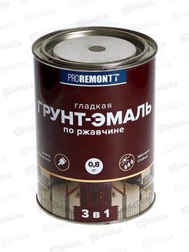 Грунт-эмаль PROREMONTT 3 в 1 красно-коричневая  1,7 кг 8300099 - фото 6762