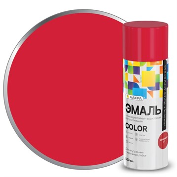 Эмаль аэрозольная ЛАКРА Color красный  520 мл 8300174 - фото 6763