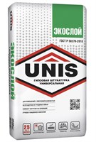 Штукатурка UNIS ЭКОСЛОЙ гипсовая безусадочная универсальная 30 кг unisecosloy30