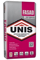 Шпатлевка Unis FASAD цементная высокопрочная белая армированная   20 кг unisfasad20