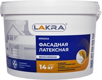 Краска латексная ЛАКРА фасадная белоснежная 14кг 9591814