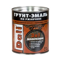 ГРУНТ- ЭМАЛЬ ПО РЖАВЧИНЕ "DALI" 3 В 1 МОЛОТКОВАЯ ЗОЛОТИСТАЯ 2л "РОГНЕДА" 20339