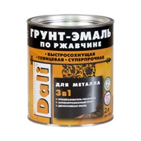 ГРУНТ- ЭМАЛЬ ПО РЖАВЧИНЕ "DALI"  3 В 1 ВИННО-КРАСНЫЙ (RAL 3005) 2л "РОГНЕДА" 20485